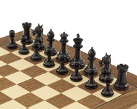 Columbus Series Ebony Chess Pieces - 4 Inches