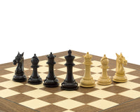 Columbus Series Ebony Chess Pieces - 4 Inches