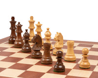 Down-Head Acacia Chess Pieces - 3 Inches