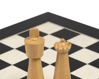 Art Deco Ebonized Boxwood Chess Pieces - 3.5 Inches