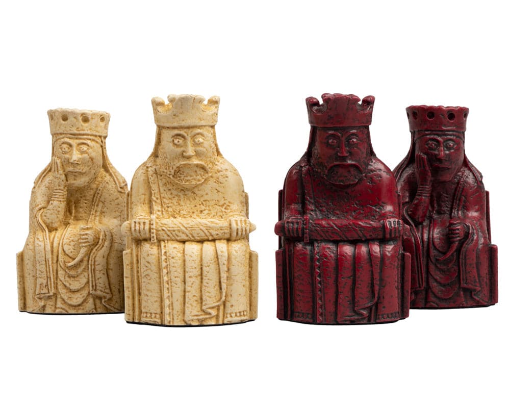Isle of Lewis 8 cm Red Chessmen Set