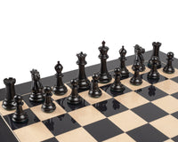 1849 Reproduction Staunton Ebony Chess Pieces - 4 Inches