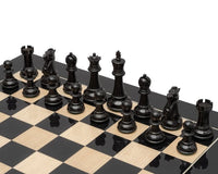 1972 Reproduction Staunton Ebony Chess Pieces - 3.5 Inches