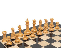 1972 Reproduction Staunton Ebony Chess Pieces - 3.5 Inches