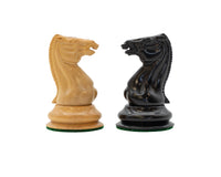 The 1850 London Exact Replica Limited Numbered Edition Ebony Chess Pieces - 3.5 Inches, Includes A Case