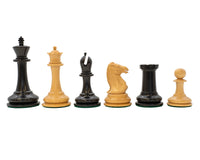 Harrwitz Series Ebonized Chess Pieces - 3.5 Inches