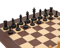 Harrwitz Series Ebonized Chess Pieces - 3.5 Inches