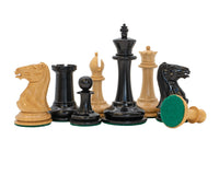 Jj Cooke Ebonized Chess Pieces - 3.5 Inches