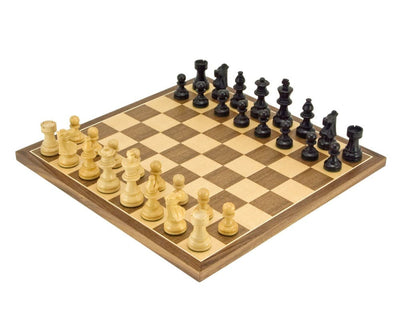 Ebonized French Knight Classic Chess Set