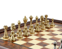 Finnesburg Traditional Brass And Briarwood Chess Set