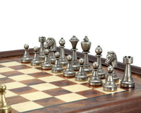 Finnesburg Traditional Brass And Briarwood Chess Set