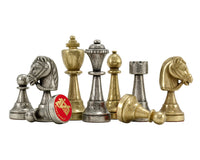 Finnesburg Traditional Brass And Briarwood Chess Set