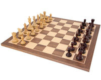 Sicilian Rosewood And Walnut Chess Set