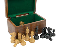 Competition Black Staunton Chess Set With Chess Piece Storage Case