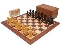 World Chess Championship Chess Set With Chess Clock And Wooden Storage Case For Chess Pieces