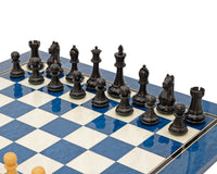 Oxford Series Black And Blue Erable Chess Set