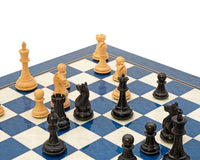 Oxford Series Black And Blue Erable Chess Set