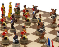 The Battle Of Waterloo Hand-Painted Themed Chess Set By Italfama