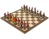 The Battle Of Waterloo Hand-Painted Themed Chess Set By Italfama