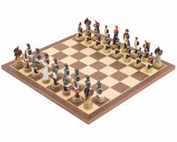 The Napoleon Vs. The Russians Hand-Painted Themed Chess Set By Italfama