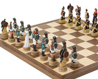 The Napoleon Vs. The Russians Hand-Painted Themed Chess Set By Italfama