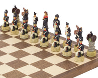 The Napoleon Vs. The Russians Hand-Painted Themed Chess Set By Italfama