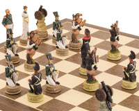 The Napoleon Vs. The Russians Hand-Painted Themed Chess Set By Italfama