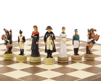 The Napoleon Vs. The Russians Hand-Painted Themed Chess Set By Italfama