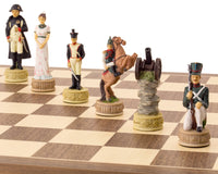 The Napoleon Vs. The Russians Hand-Painted Themed Chess Set By Italfama