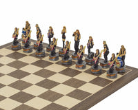 The Jazz Band Vs. Rock Stars Hand-Painted Themed Chess Set By Italfama