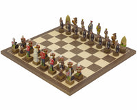 The British Vs. Zulus Hand-Painted Themed Chess Set By Italfama