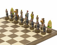 The British Vs. Zulus Hand-Painted Themed Chess Set By Italfama