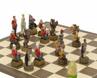 The British Vs. Zulus Hand-Painted Themed Chess Set By Italfama