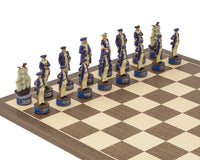 Pirates Vs. Navy Hand-Painted Themed Chess Set By Italfama