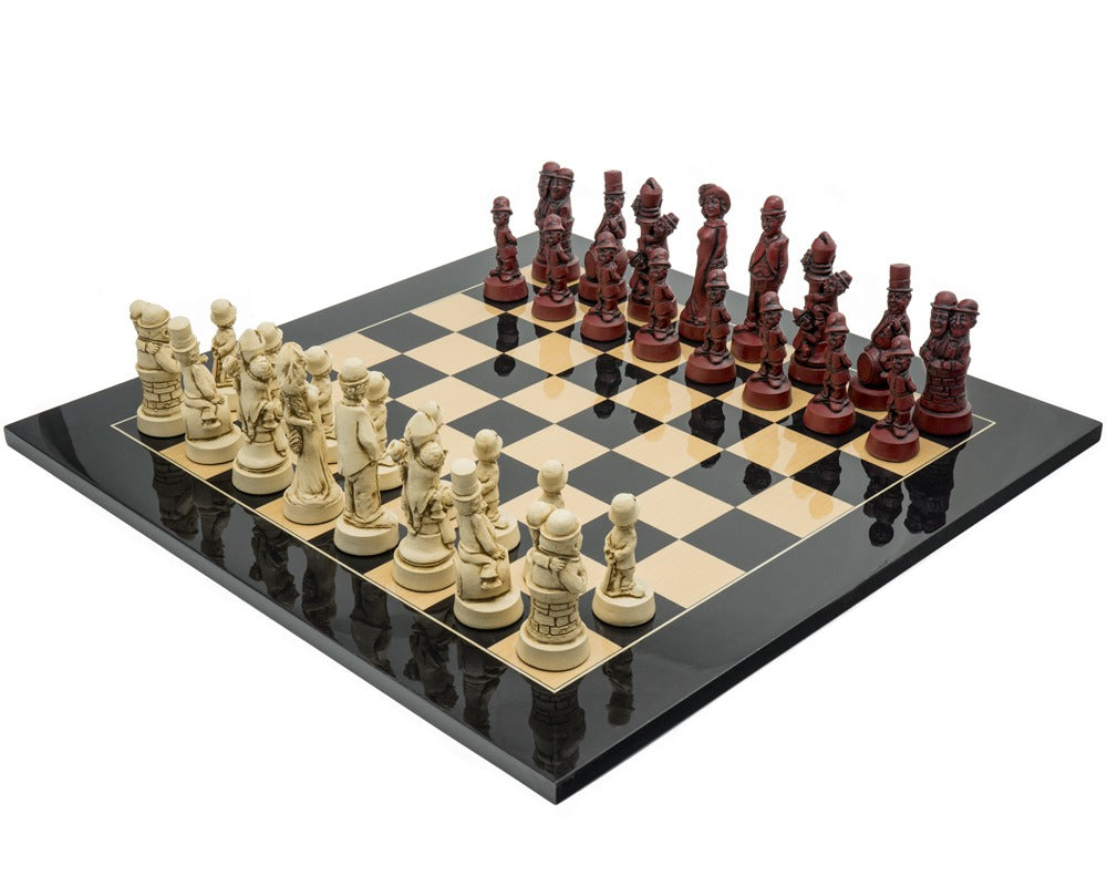 Berkeley Chess Movie Stars Black Cardinal Grand Chess Set