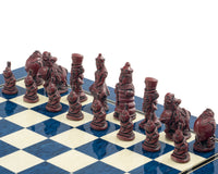 Berkeley Chess Alice In Wonderland Cardinal Blue Chess Set