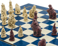 Berkeley Chess Alice In Wonderland Cardinal Blue Chess Set