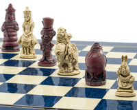 Berkeley Chess Alice In Wonderland Cardinal Blue Chess Set