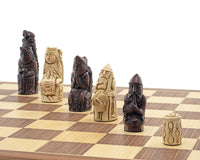 The Berkeley Chess Medieval Russet And Walnut Chess Set