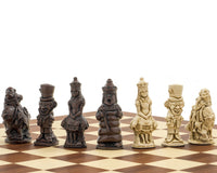 Berkeley Chess Alice In Wonderland Russet & Mahogany Chess Set