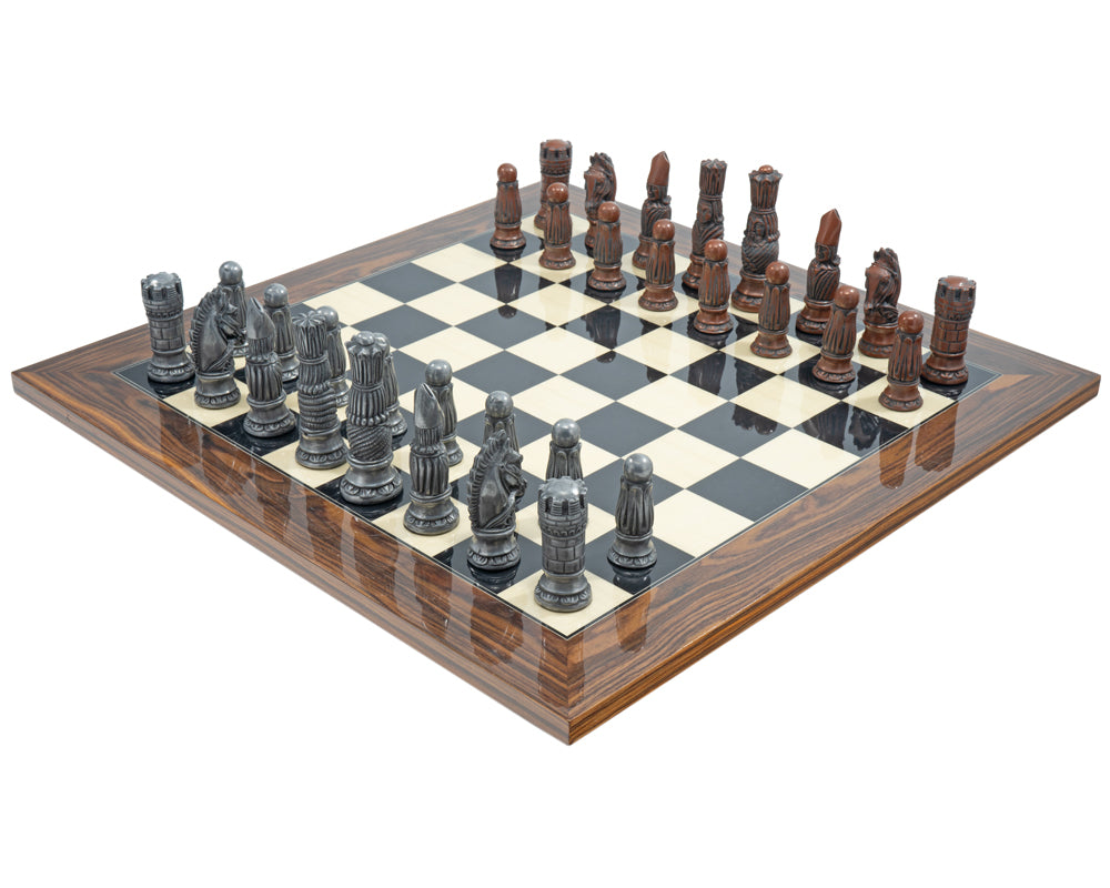 The Berkeley Chess Victorian Metal And Palisander Chess Set