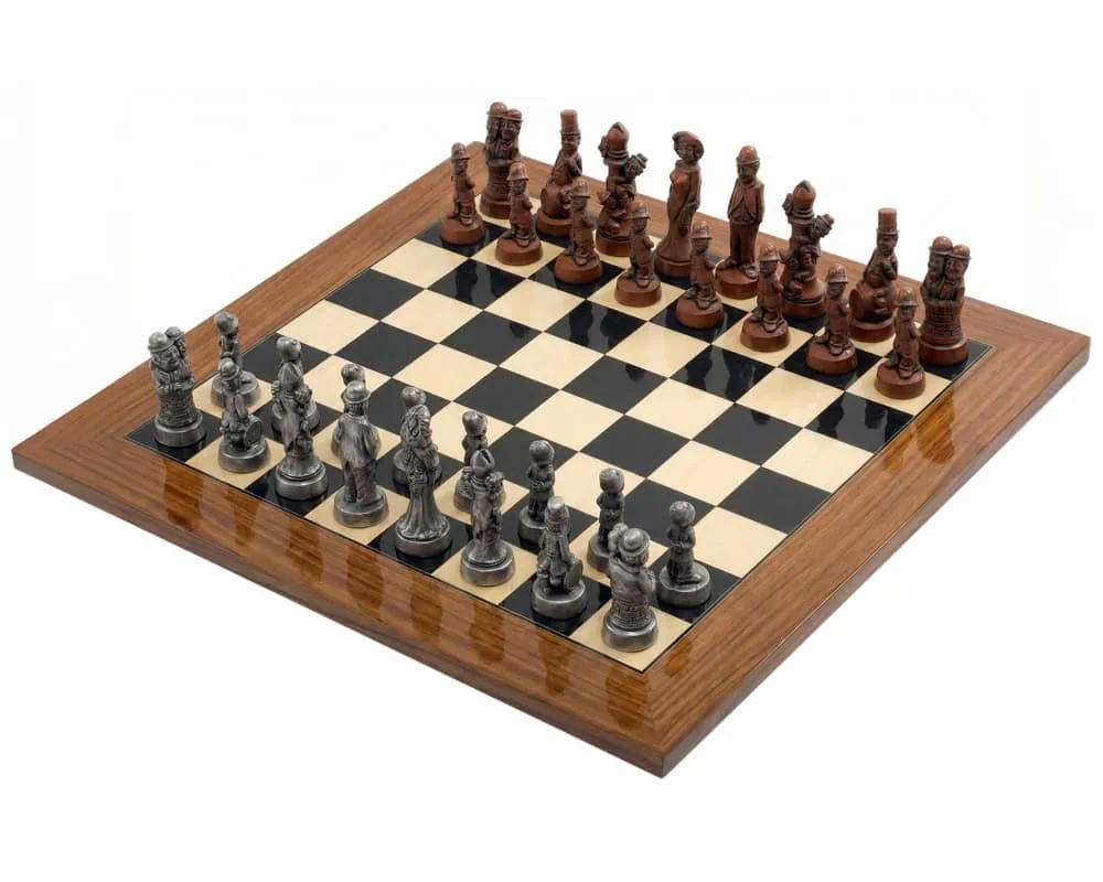 The Berkeley Chess Movie Stars Metal And Palisander Grand Chess Set