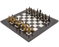 The Ancient Egypt-Themed Hand-Painted Luxury Charcoal Chess Set By Italfama