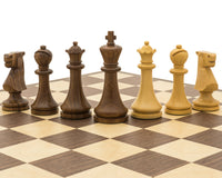 The Pioneer Golden Rosewood And Walnut Folding Chess Set
