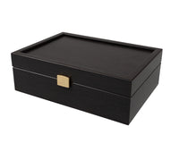 The Down-Head Knight And Black Deluxe Chess Set With Chess Piece Storage Case