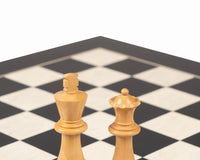 The Down-Head Knight And Black Deluxe Chess Set With Chess Piece Storage Case