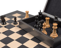 1849 Reproduction Staunton Ebony And Black Anegre Luxury Chess Set