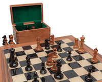 The 1849 Reproduction Staunton Ebony, Antiqued, And Palisander Luxury Chess Set