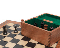 The 1849 Reproduction Staunton Ebony, Antiqued, And Palisander Luxury Chess Set