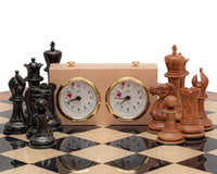 The 1849 Reproduction Staunton Ebony, Antiqued, And Palisander Luxury Chess Set